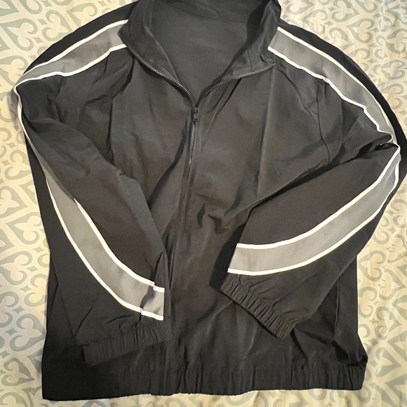 Old School Nylon Track Suit , Black / Grey , XL , XXL - Picture 2 of 15